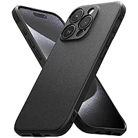 Ringke Onyx [Feels Good in The Hand] Compatible with iPhone 15 Pro Case, Anti-Fingerprint Technology Prevents Oily Smudges Non-Slip Enhanced Grip Precise Cutouts for Camera Lenses - Black