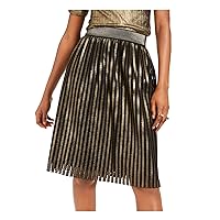 I.N.C. International Concepts INC Womens Gold Textured Shimmering Patterned Knee Length Evening A-Line Skirt XXL