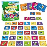 gisgfim 50 Pairs Memory Matching Game for Kids Summer Camp Concentration Games for Preschool Educational Matching Card Game A Fun & Fast Camp Theme Memory Game for Learning Ages 3-8