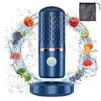 Fruit and Vegetable Washing Machine, Fruit Cleaner Device in Water, Wireless Charging Vegetable Cleaner Device + Mesh Bag, Kitchen Gadgets for Cleaning Fruits, Vegetables, Rice, Meat and Tableware