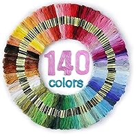 LOVIMAG Premium Rainbow Color Embroidery Floss 140 Skeins Per Pack with Cotton for Cross Stitch Threads, Bracelet Yarn, Craft Floss, Aroic Embroidery Floss Set