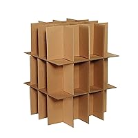BFPARTKIT Dish and Stemware Partition Kit, Includes 3 Partitions and 2 Layer Pads, for Shipping, Moving, Packing or Storage, Kraft