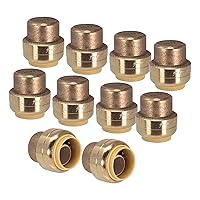 1/2-Inch PushFit End Cap, Push-to-Connect Plumbing Fitting for Copper, PEX, CPVC, PE-RT Pipe (1/2