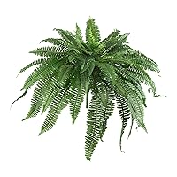 Nearly Natural 48IN Artificial Boston Fern Large Hanging Plant, Set of 2 Artificial Ferns that Look Real for Home Décor