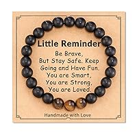 HGDEER Inspirational Gifts for Men and Teens, Little Reminder Bracelet with Uplifting Quote Card for Stress Relief and Relaxation