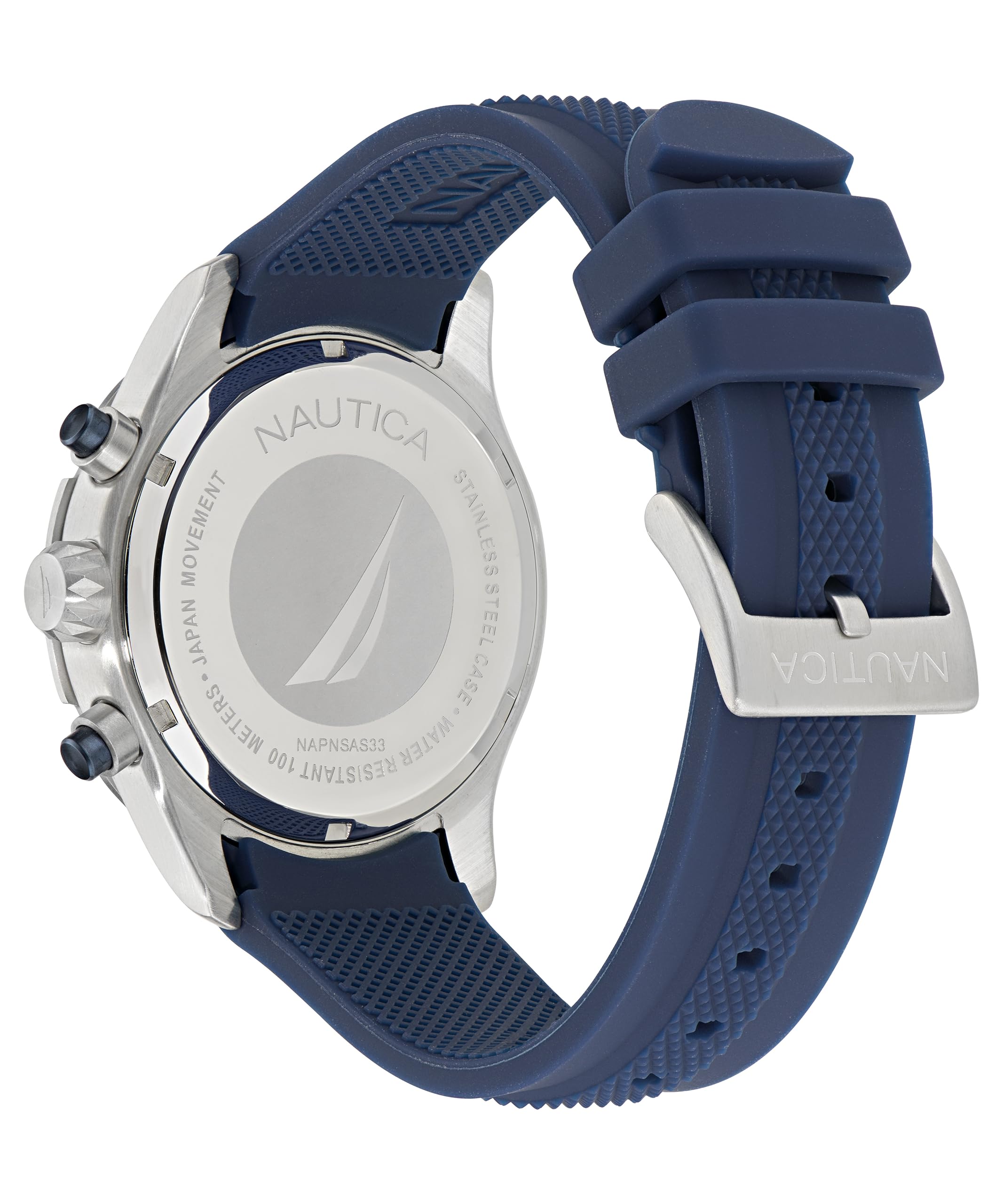 Nautica NST Blue Silicone Strap Watch (Model: NAPNSAS33)