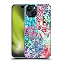 Head Case Designs Officially Licensed Micklyn Le Feuvre Round and Round The Rainbow Mandala 3 Hard Back Case Compatible with Apple iPhone 15