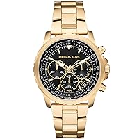 Michael Kors Cortlandt Men's Watch, Stainless Steel Chronograph Watch for Men with Steel or Leather Band