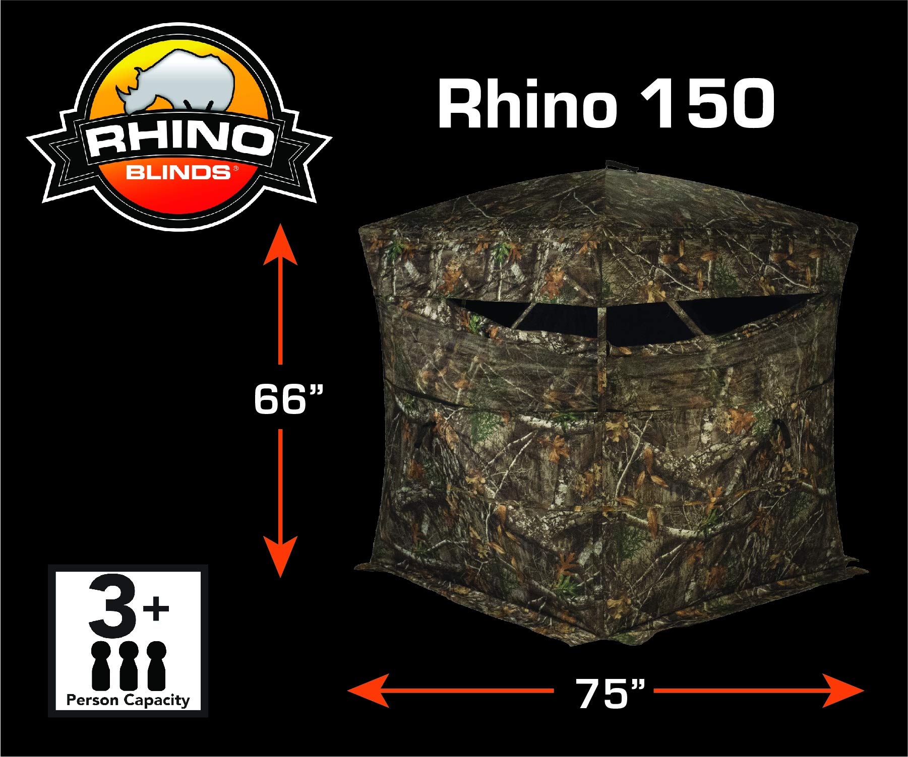 RHINO Blinds R150 3 Person Hunting Ground Blind