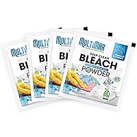 All Purpose - Concentrated Powdered Bleach Cleaner - Eco-friendly, 4 Count Refills - Each Packet Equals 1 Gallon - Deep Clean and Brighten Clothes, Floors, Counters for Bathrooms in Home & Businesses