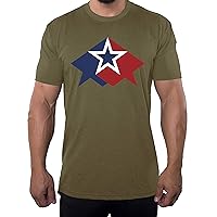 Red, White and Blue Star, Men's USA T-Shirts, 4th of July T-Shirts