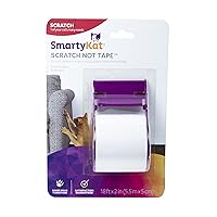 SmartyKat Scratch Not Scratch Deterrent Tape for Cats, Easy to Apply & Remove - White