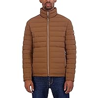 Nautica Men's Stretch Reversible Midweight Puffer Jacket, Wind and Water Resistant