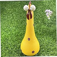 Rooster Statue, 20cm/7.9inch Resin Long Neck Big Eyes Chicken Figurines, Funny Rooster Sculpture Yard Art Decor for Lawn, Yard, Office, Home Decorations(Yellow)
