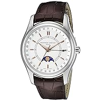 Frederique Constant Men's FC-330V6B6 Index Brown Strap Moon Phase Watch