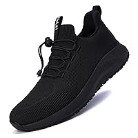 Non Slip Shoes for Men Food Service, Waterproof Work Shoes Restaurant,Slip On Resistant Sneakers, Breathable, Lightweight Walking Shoes for Kitchen and Restaurant Work Black