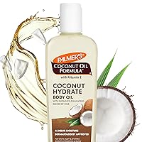 Coconut Oil Formula Body Oil, Body Moisturizer with Green Coffee Extract, Bath Oil for Dry Skin, 8.5 Ounces