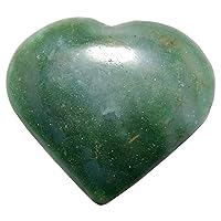 Satin Crystals Green Aventurine Heart Gratitude Love Stone 4.0-4.25 Inches