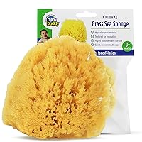 Natural Grass Sea Sponge, Newborn Bath Time Essential, Textured for Exfoliation, Hypoallergenic, 1 Count