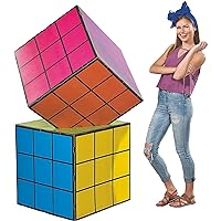 Fun Express 2 Piece 3D Magic Cube Stand up for Party, Large