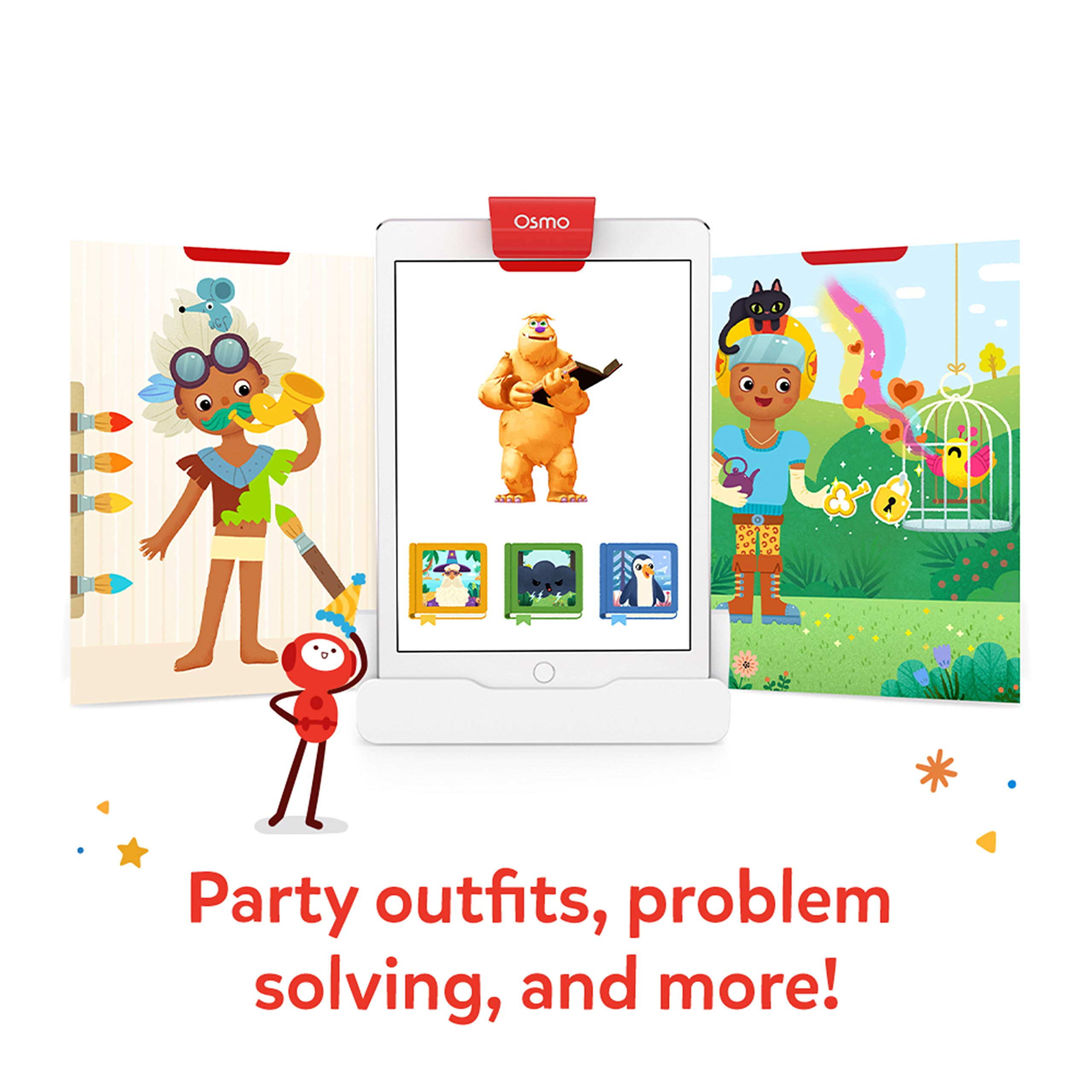 Osmo -Little Genius Costume Pieces-2 Educational Learning Games-Ages 3-5-Stories & Creativity-For iPad or Fire Tablet-STEM Toy Gifts for Kids,Boy&Girl-Ages 3 4 5(Osmo Base Required - Amazon Exclusive)