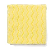 Rubbermaid Commercial Products HYGEN Microfiber Cleaning Cloth, 16-Inch, Yellow, Pack of 12