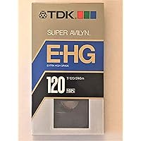 TDK E-HG Ultimate Performace T-120 Video Cassette Tapes - 1 count
