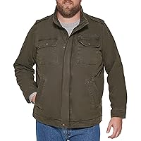 Levi's Men's Washed Cotton Military Jacket (Regular & Big & Tall Sizes)