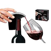 Automatic Wine Dispenser and Aerator, Electric Wine Decanter and Pourer, Premium Wine Accessories for Enhanced Aroma and Flavor, No Spills or Drips, Clean Pouring, Silver