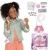 Disney Princess Style Collection Girls Purse Pretend Play Chic Petite Bag C - Mini Soft Vinyl Handbag for Girls with 5+ Accessories for Girls Ages 3 and Up