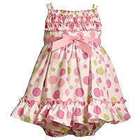 Bonnie Jean Baby Girls Pink Polka Dot Dress