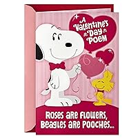 Hallmark Peanuts Valentine's Day Sound Card for Kids (Snoopy Hug) (699VCG3007)