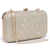 Dasein Womens Rhinestone Clutch Purse Sparkling Evening Bag with Crystal Clasp for Formal Prom Party Wedding