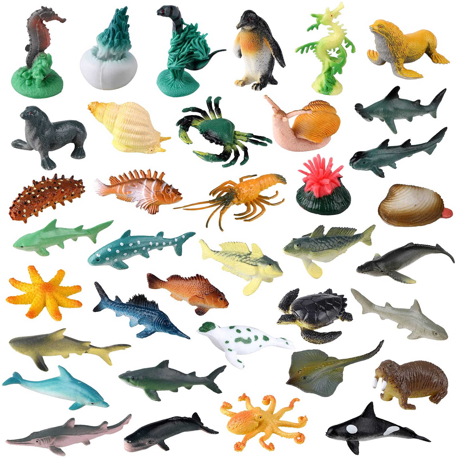 Mua OOTSR 36 Pack Ocean Sea Animals Toys Set, Mini Plastic Sea Creatures  Realistic Sea Animal Figures Under The Sea Life Figures Bath Toys for Kids  Educational Party Cupcake Pool Decor trên