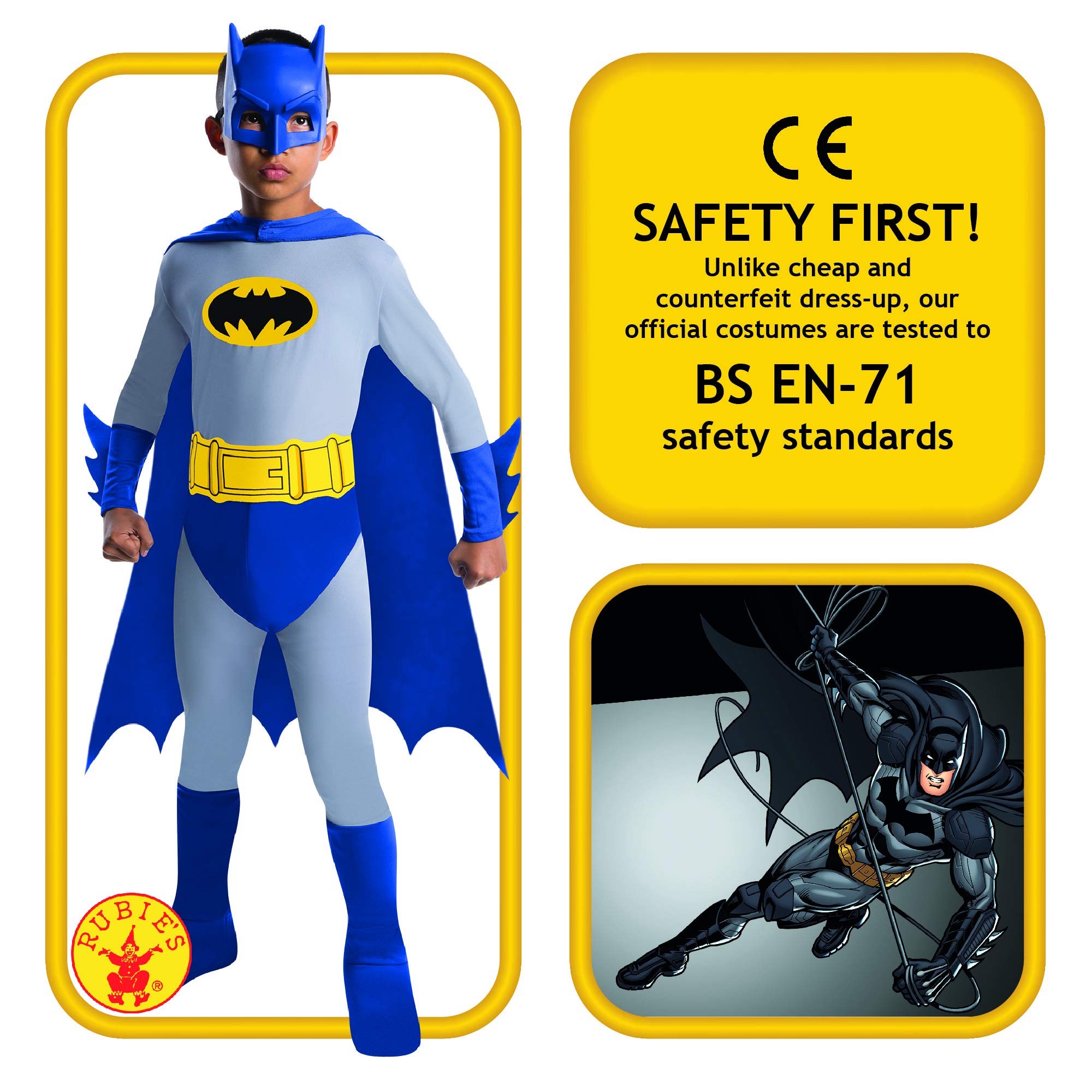 Batman The Brave and The Bold Batman Costume with Mask and Cape