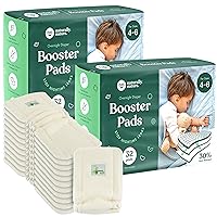 Naturally Nature Overnight Diaper Doubler Booster Pads and 4 Layer Cloth Diaper Inserts with Reusable Liners (Pack of 12)