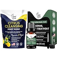 Citrus Detox Foot Soak with Epsom Salts - for Foot Callus, Immune Boost, Damaged Toenail, Pedicure Spa, Soothes Sore Tired and Swollen Feet Toenail Strength Solution