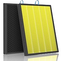 2 Pack Vital 200S-P Pet Allergy Replacement Filter Compatible with LEVOIT Vital 200S Air Purifier, 3-in-1 H13 True HEPA Activated Carbon Filter, Vital 200S-RF-PA (LRF-V201-YUS), Yellow