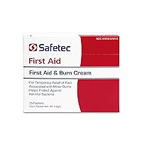 Safetec First Aid Burn Cream .9 g. Pouch 25 ct. Box (6 Pack)