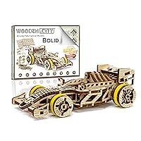 WOODEN.CITY Bolid Car Model Kit 3D Wooden Puzzles - Wooden Models for Adults to Build and Paint It Yourself - Wooden 3D Puzzles for Adults - Model Cars to Build for Adults - Wood Model Kits 108 Parts