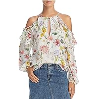 Womens Abby Floral Cold Shoulder Blouse