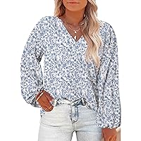 IN'VOLAND Womens Plus Size Leopard Print Tops Boho V Neck Short Sleeve Loose Fit Summer Casual Blouses Shirts