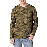 Amazon Essentials Men's Regular-Fit Long-Sleeve T-Shirt, Green Camo, X-Large