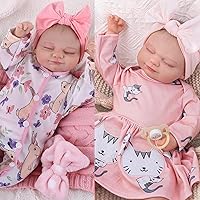 BABESIDE 2PCS Reborn Baby Dolls Skylar - 17-Inch Realistic-Newborn Baby Dolls Girl