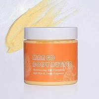 Mango Butter Organic Raw 16oz - Natural Moisturizer for Skin, Hair, Lips - Rich in Vitamins A, C, E