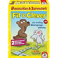 Schmidt Spiele 75059 Mouse and Bear Strong, Fit & Clever, Children's Card Game