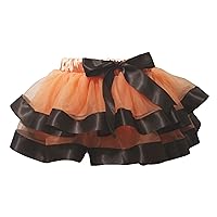 Petitebella Orange Petal Skirt Brown Ribbon Nb-8y