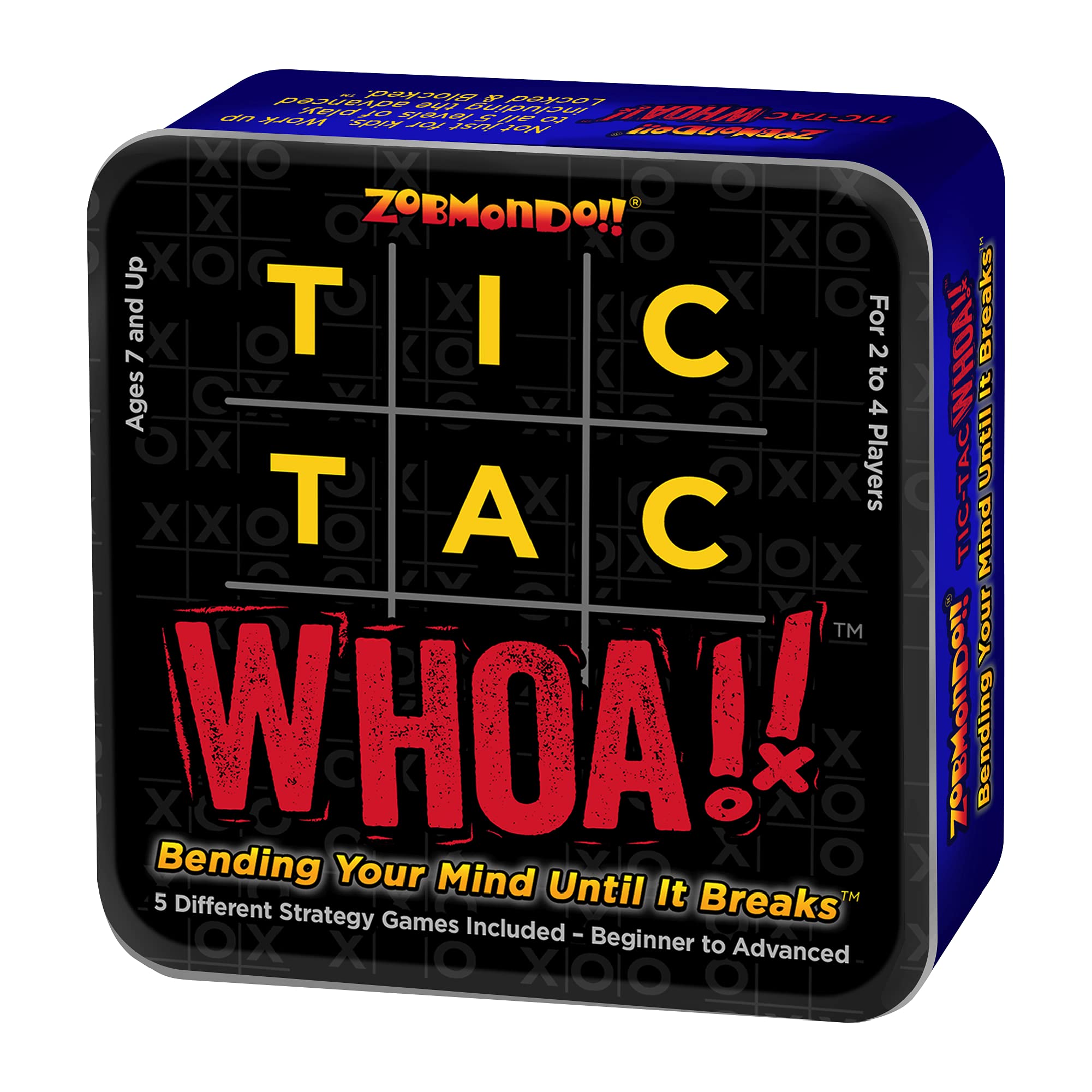 Tic Tac Whoa!! 5-in-1 Tic Tac Toe Card Game by Zobmondo!! | Fun for Families and-Kids