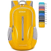 ZOMAKE Ultra Lightweight Packable Backpack 25L - Foldable Hiking Backpacks Water Resistant Small Folding Daypack for Travel(Yellow)