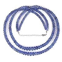 – AAA Natural Multicolor Gemstone Precious And Semi-Precious Double Layer Bead Necklace With Adjustable 925 Sterling Silver Lock Chain (18 Inch)